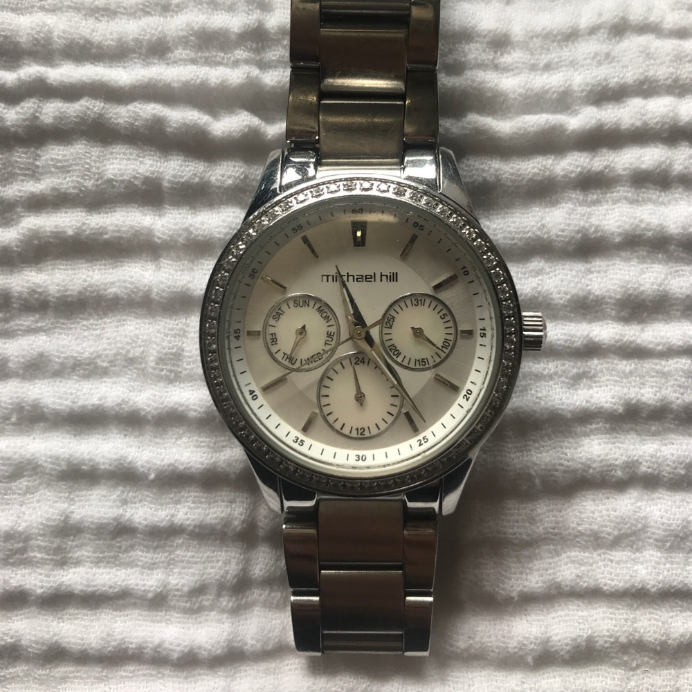 Michael hill silver/diamond watch